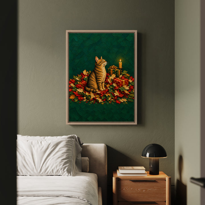 The Unwrapper – Christmas Wall Art with a Storm of Shredded Paper – Canvas / Framed Canvas