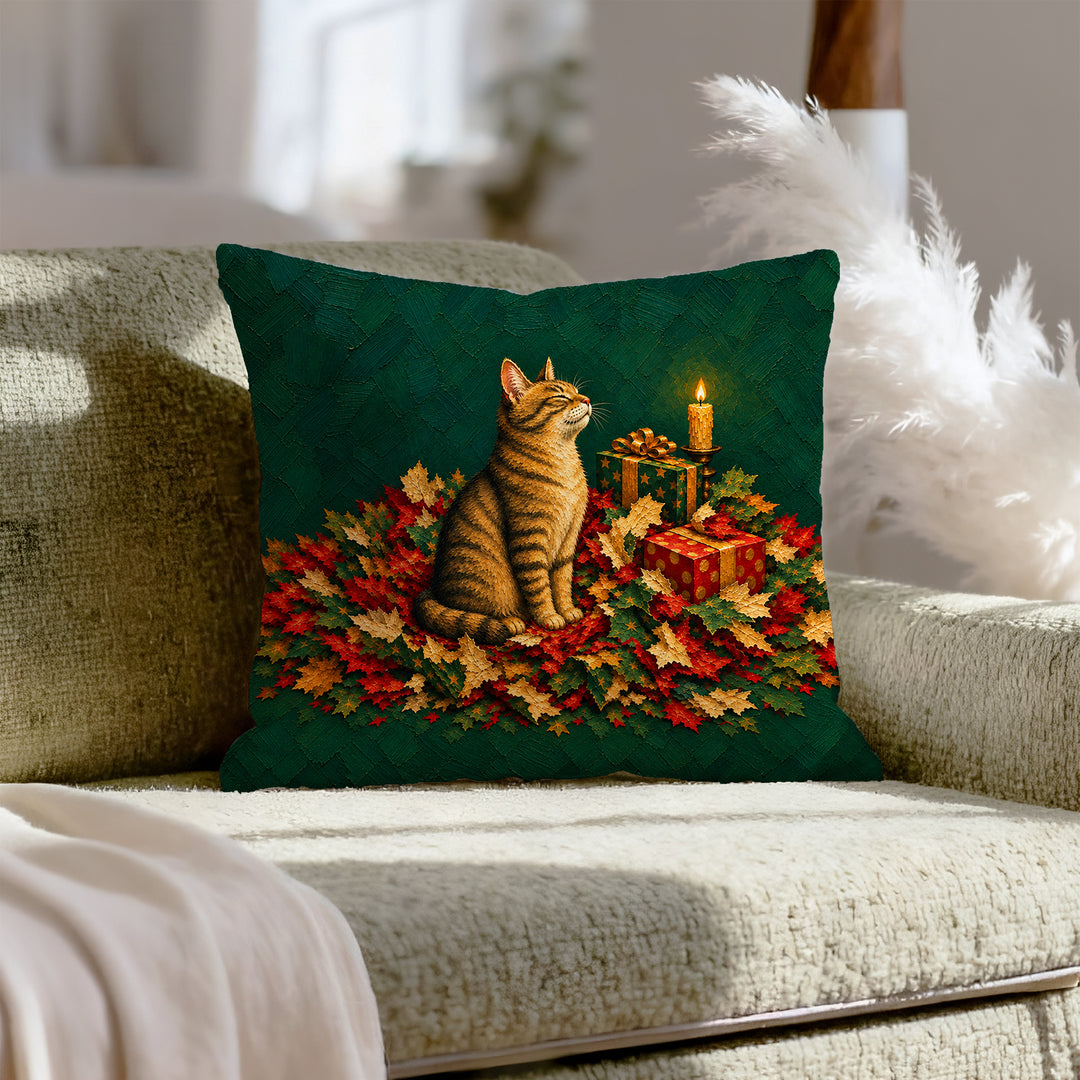 The Unwrapper – Christmas Decor with a Storm of Shredded Paper – Pillow Cover