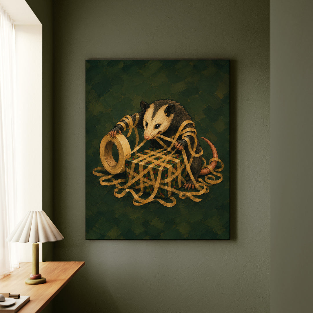Secret Santa Workshop – Christmas Wall Art with a 3 AM Wrapping Disaster – Canvas Wall Art