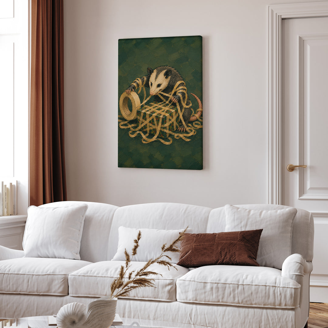 Secret Santa Workshop – Christmas Wall Art with a 3 AM Wrapping Disaster – Canvas Wall Art