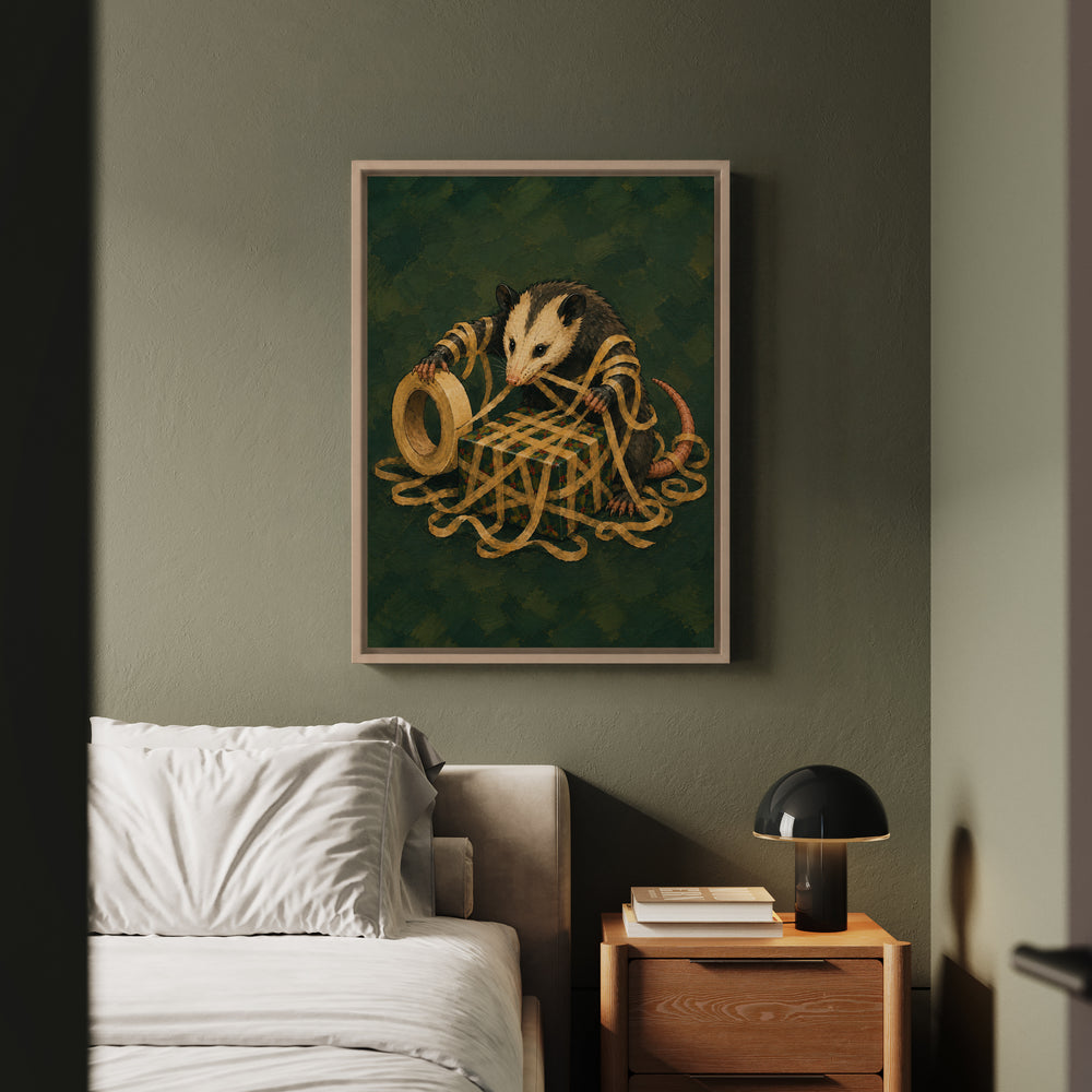 Secret Santa Workshop – Christmas Wall Art with a 3 AM Wrapping Disaster – Framed Canvas Wall Art