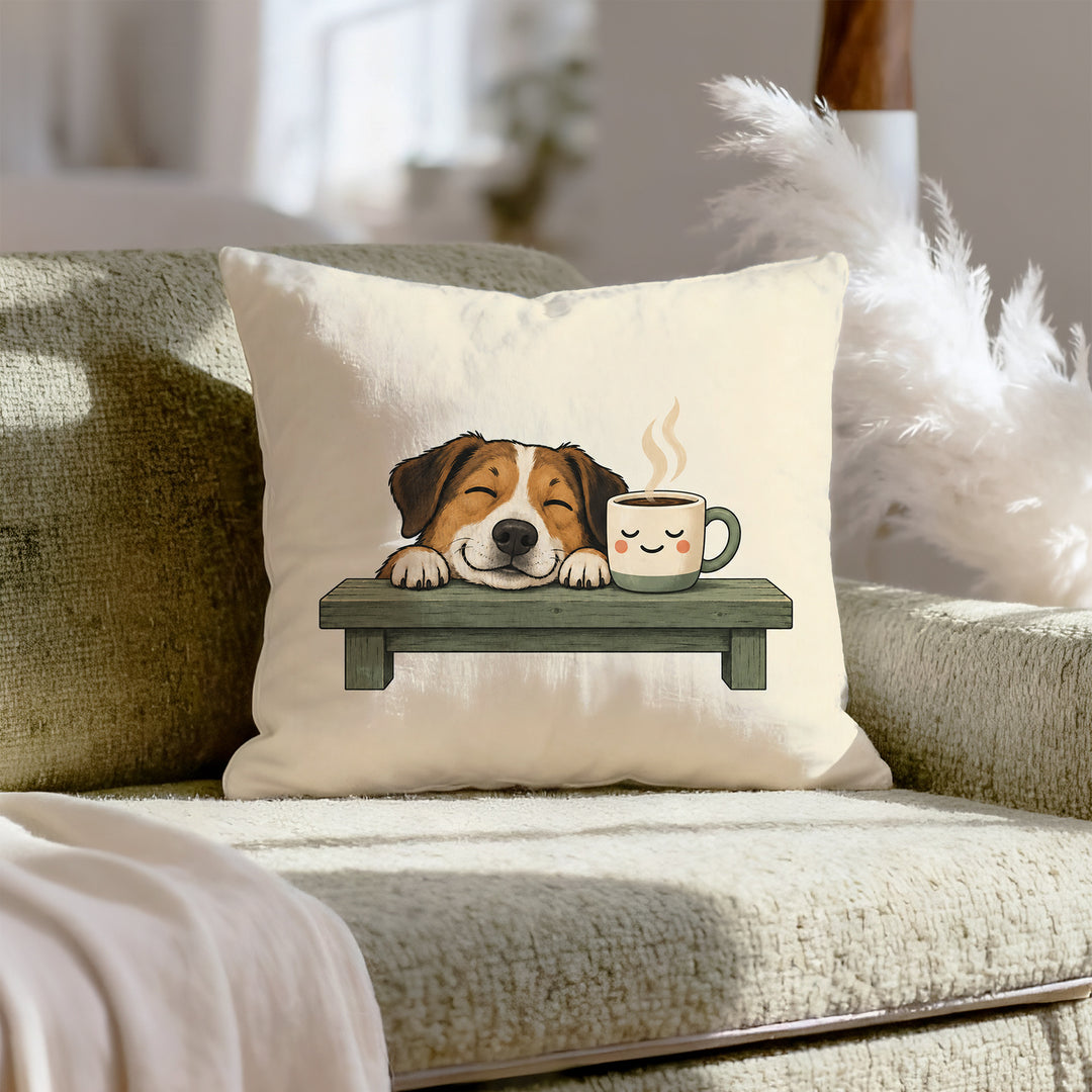 Dog Dad Fuel – Dog Dad Decor with a Workbench Mug and a Chin Rest – Throw Pillow