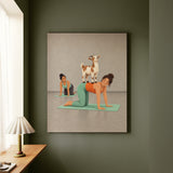 Goat Yoga – Yoga Wall Art with a Proud Stander Mid Class – Canvas Wall Art