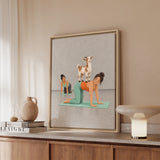 Goat Yoga – Yoga Wall Art with a Proud Stander Mid Class – Framed Canvas Wall Art