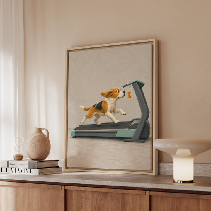 Do It For The Snacks – Gym Wall Art with a Dangling Treat and Laser Focus – Canvas / Framed Canvas