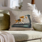Do It For The Snacks – Gym Decor with a Dangling Treat and Laser Focus – Pillow Cover