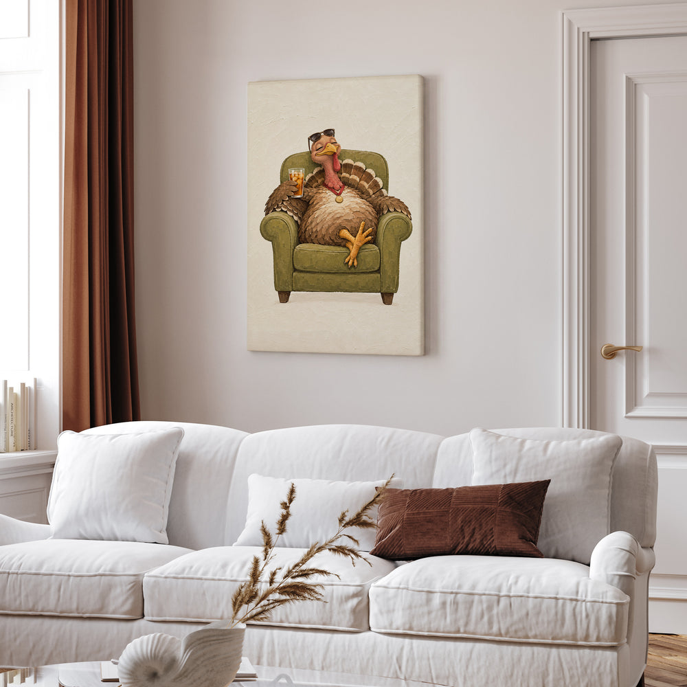 The Pardoned – Turkey Art with a Tiny Medal and Deep Relaxation – Canvas Wall Art