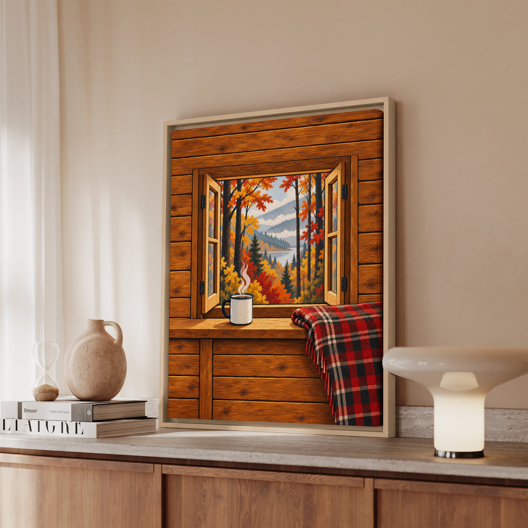 Cabin Weather – Cabin Wall Art with an Open Portal Onto Pure Vibe – Framed Canvas Wall Art