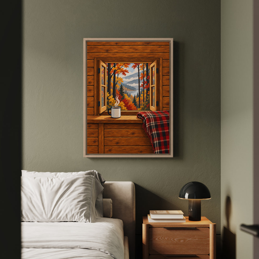 Cabin Weather – Cabin Wall Art with an Open Portal Onto Pure Vibe – Framed Canvas Wall Art