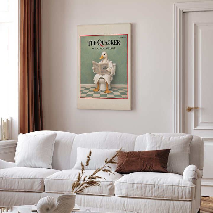 The Quacker – Magazine Cover Art with an Elegant Fictional Masthead – Canvas Wall Art