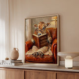 "Survive Adulthood" - Cow Vertical Framed Canvas - Spirit Animal Wall Art