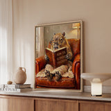"Survive Adulthood" - Capybara Vertical Framed Canvas - Spirit Animal Wall Art