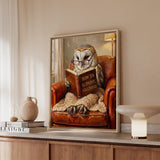 "Survive Adulthood" - Owl Vertical Framed Canvas - Spirit Animal Wall Art
