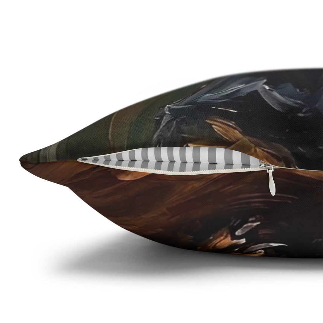"Before Coffee" - German Shepherd Throw Pillow - Dog Lover Home Decor