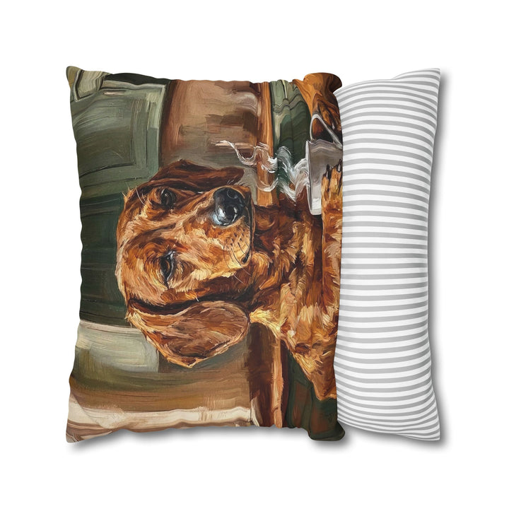 "Before Coffee" - Dachshund Throw Pillow - Dog Lover Home Decor