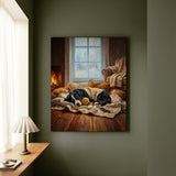 "Calm Memories" - Bernese Mountain Dog Vertical Canvas - Dog Lover Wall Art