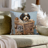 "Morning Business" - Bichon Frise Pillow Cover - Dog Lover Home Decor