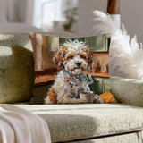 "Before Coffee" - Bichon Frise Throw Pillow - Dog Lover Home Decor