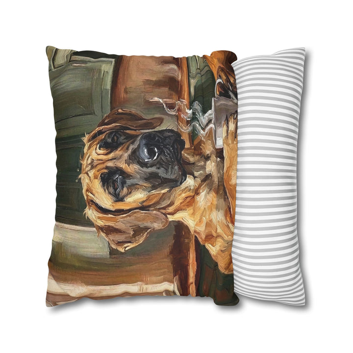 "Before Coffee" - Great Dane Throw Pillow - Dog Lover Home Decor
