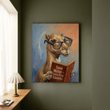 "Save Water" - Camel Vertical Canvas - Animal Book Humor Wall Art