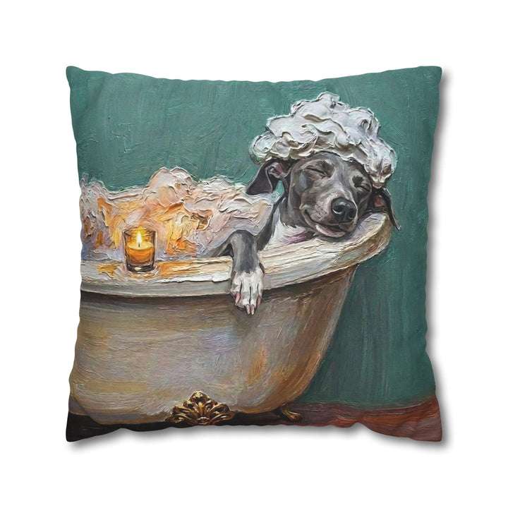 "Spa Day" - Italian Greyhound Throw Pillow - Dog Lover Home Decor
