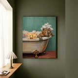 "Bubble Time" - Capybara Vertical Canvas - Spirit Animal Wall Art