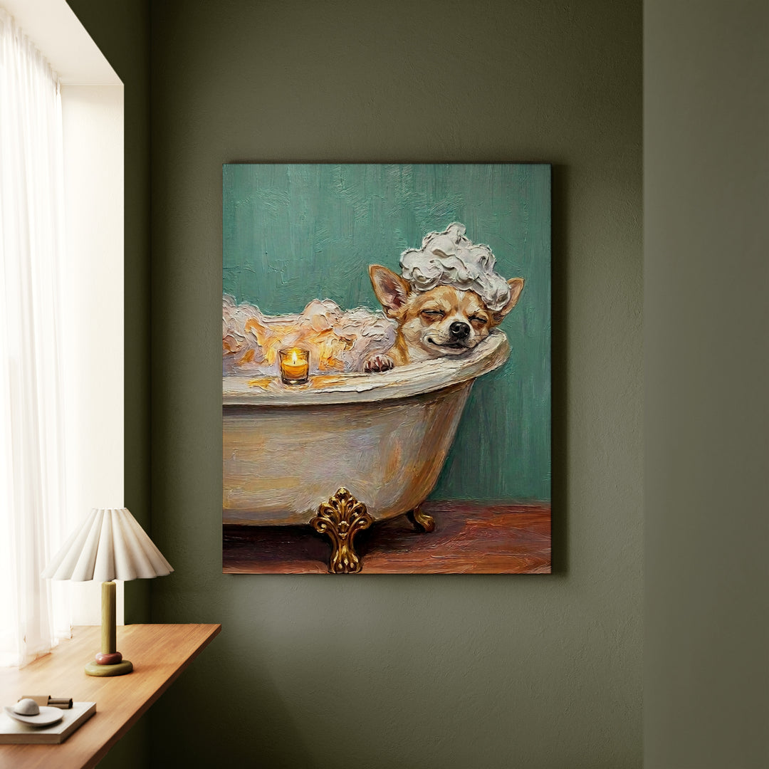Chihuahua Spa Day Canvas