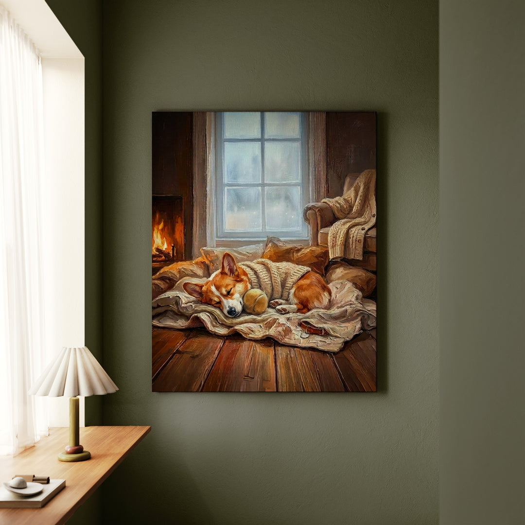 Corgi Calm Memories Canvas
