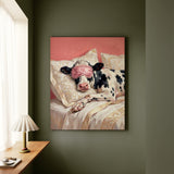 "Beauty Sleep" - Cow Vertical Canvas - Spirit Animal Wall Art