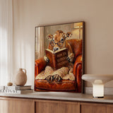 "Survive Adulthood" - Cow Vertical Framed Canvas - Spirit Animal Wall Art