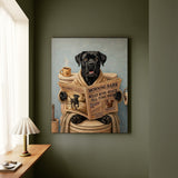 "Morning Business" - Cane Corso Vertical Canvas - Dog Lover Wall Art