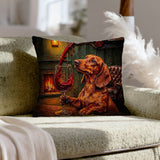 "Wine & Woof" - Dachshund Pillow Cover - Dog Lover Home Decor