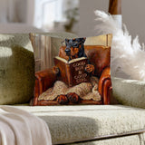 "Evening Read" - Doberman Throw Pillow - Dog Lover Home Decor