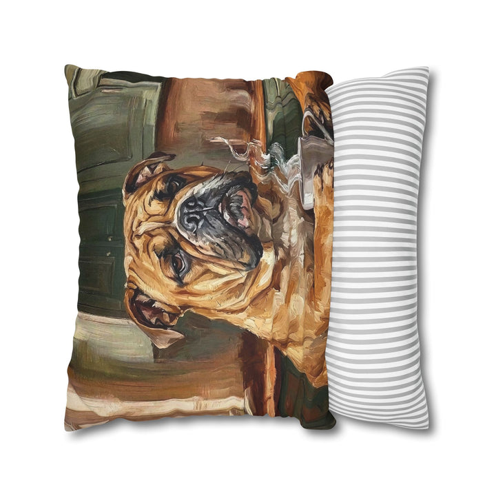 "Before Coffee" - English Bulldog Pillow Cover - Dog Lover Home Decor
