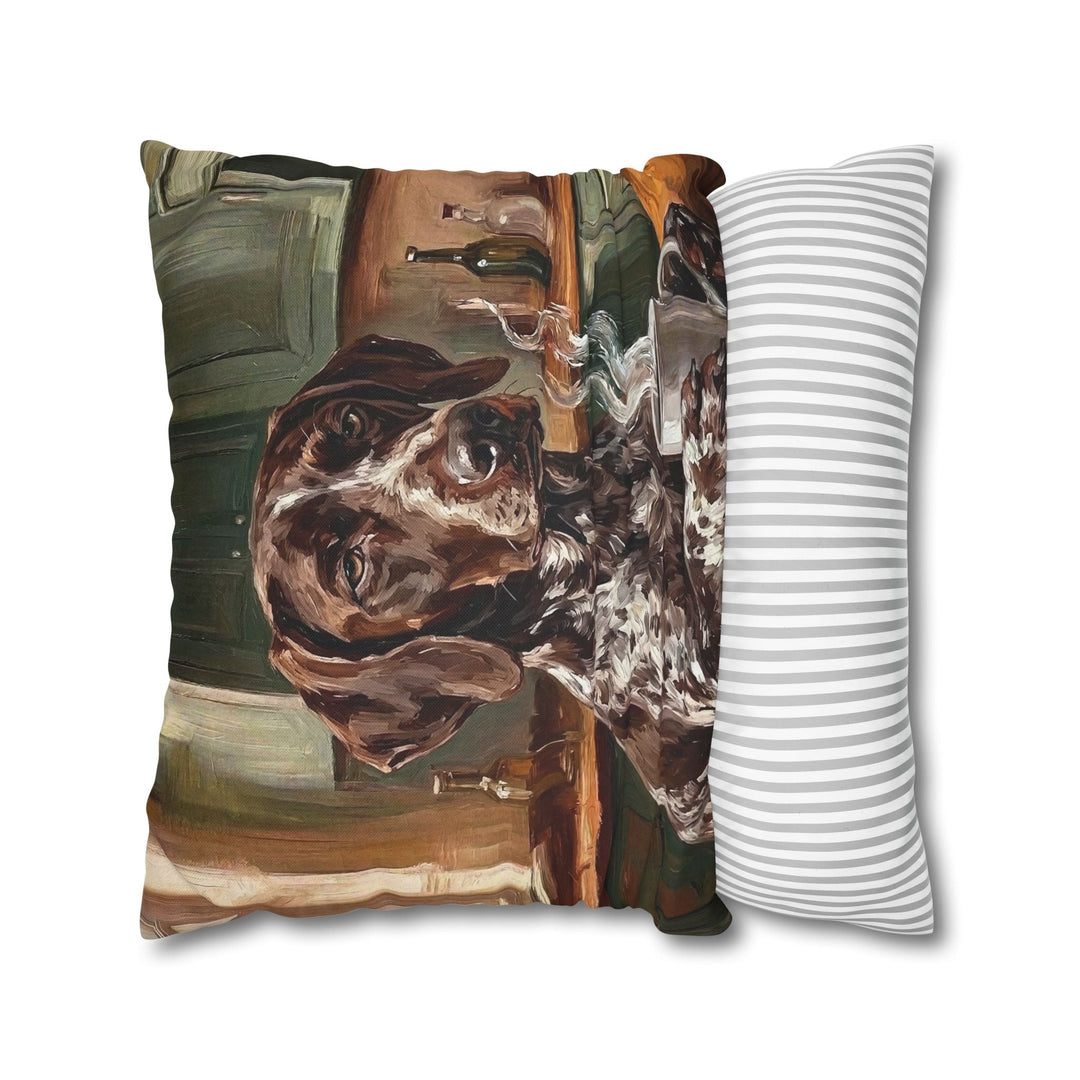 "Before Coffee" - German Shorthaired Pointer Throw Pillow - Dog Lover Home Decor