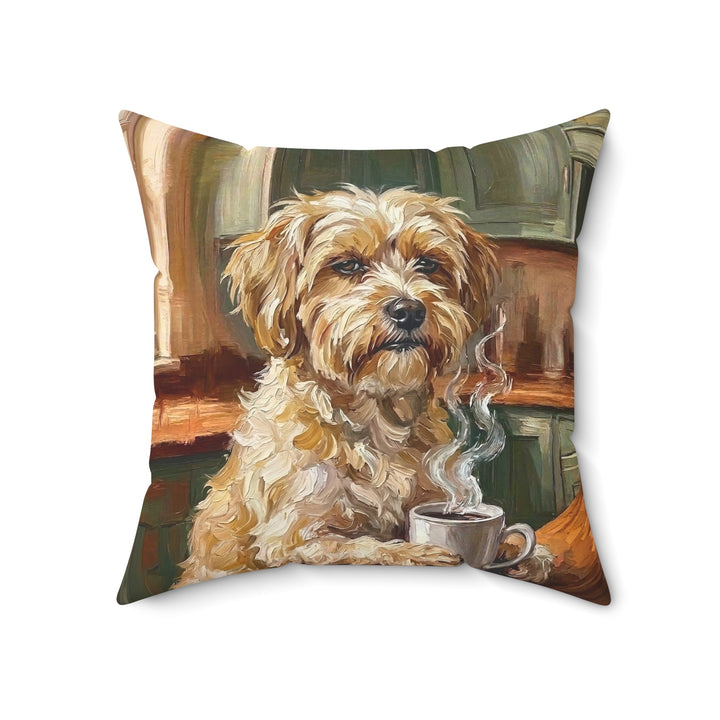"Before Coffee" - Havanese Throw Pillow - Dog Lover Home Decor