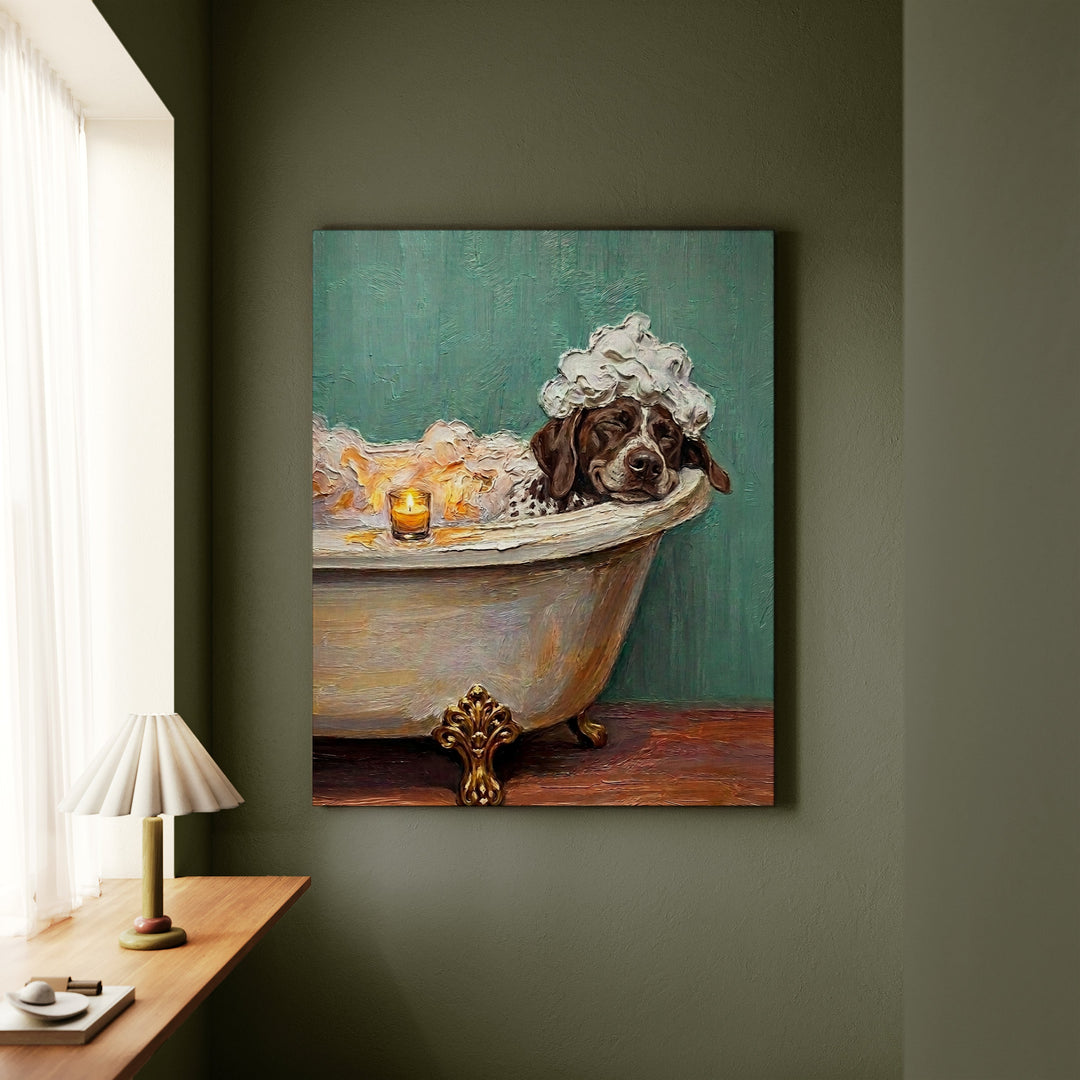 German Shorthaired Pointer Spa Day Canvas