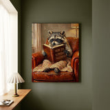 "Survive Adulthood" - Raccoon Vertical Canvas - Spirit Animal Wall Art