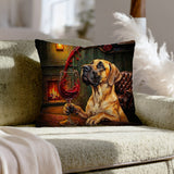 "Wine & Woof" - Great Dane Pillow Cover - Dog Lover Home Decor