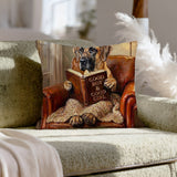 "Evening Read" - Great Dane Throw Pillow - Dog Lover Home Decor