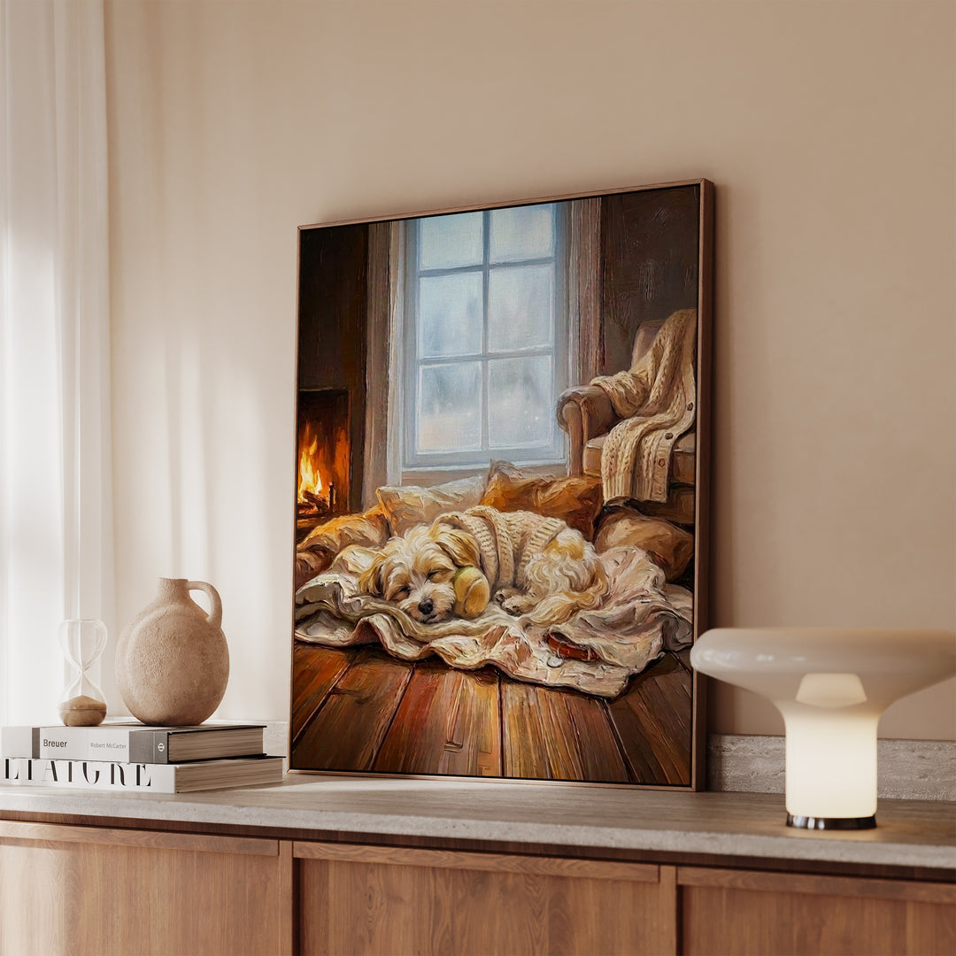 Havanese Calm Memories Framed Canvas