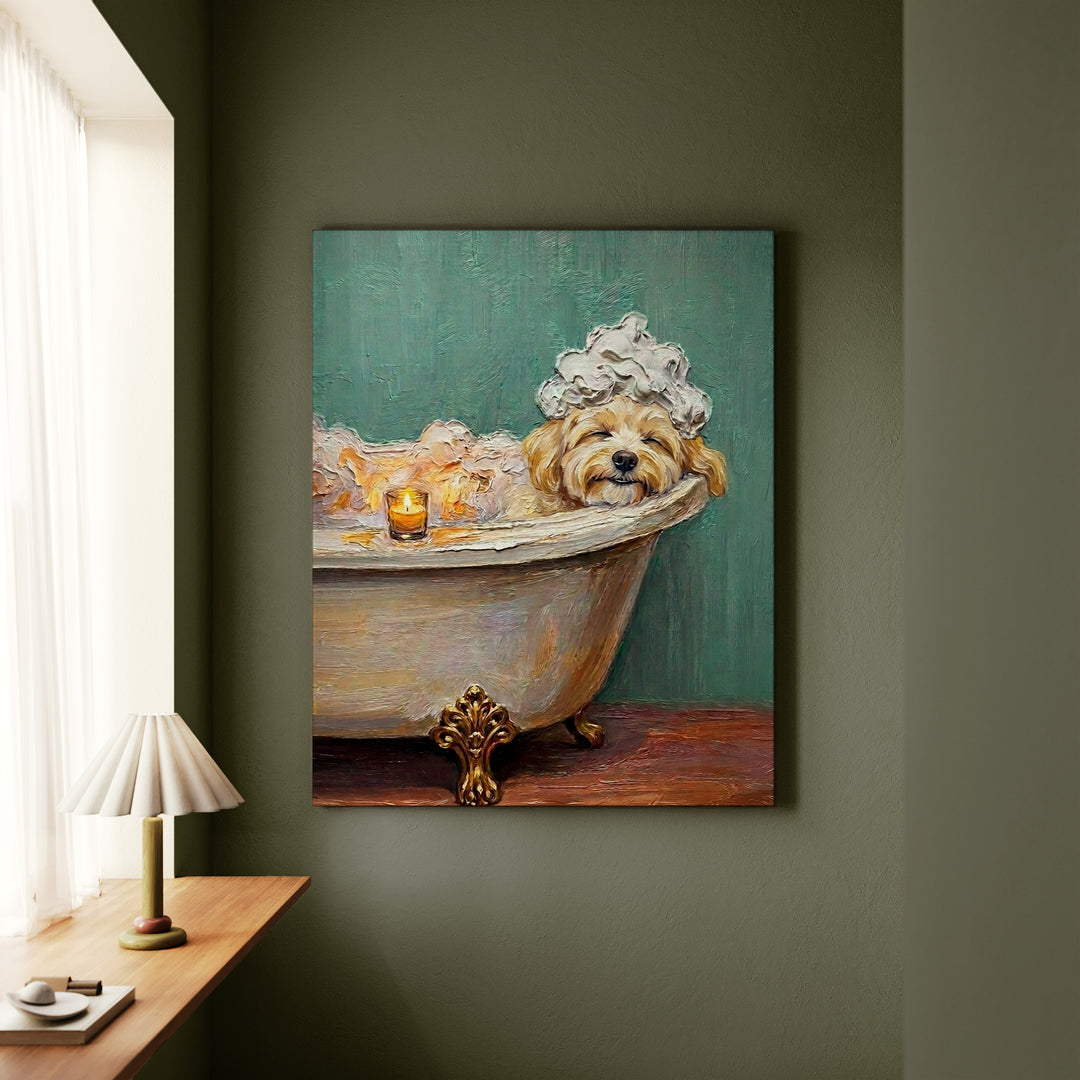 Havanese Spa Day Canvas