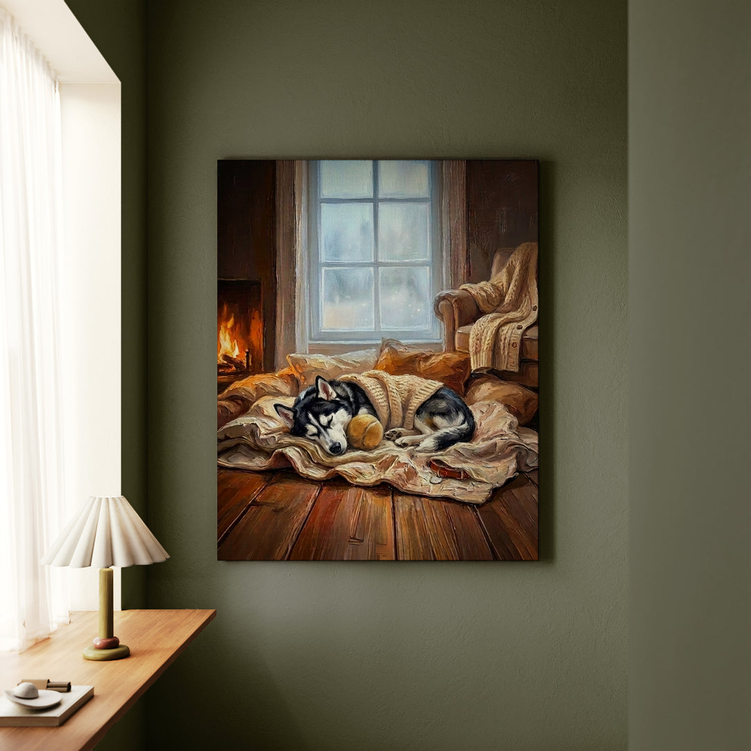 Husky Calm Memories Canvas