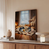 "Calm Memories" - Husky Vertical Framed Canvas - Dog Lover Wall Art
