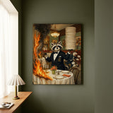 "I've Got This" - Raccoon Vertical Canvas - Dark Burnout Humor Wall Art