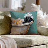 "Spa Day" - Labrador Throw Pillow - Dog Lover Wall Art Home Decor
