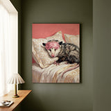 "Beauty Sleep" - Opossum Vertical Canvas - Spirit Animal Wall Art