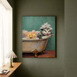 "Bubble Time" - Opossum Vertical Canvas - Spirit Animal Wall Art