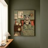 "Perfectly Functional" - Opossum Vertical Canvas - Dark Burnout Humor Wall Art