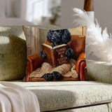 "Evening Read" - Poodle Throw Pillow - Dog Lover Home Decor